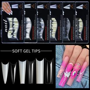 Water Pipe/ Cowboy/ Stiletto Shape Artificial Nail Tips NT76 