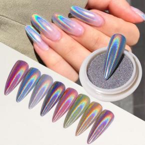 Solid Silver Holographic Glitter Powder Pigment TGP12