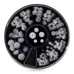 Mixed Sizes AB Nail Pearls NRW04