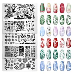 Christmas Design Nail Art Stamping Plate MANZILIN