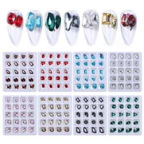  20Pcs K9 Glass Nails Rhinestones TNR14