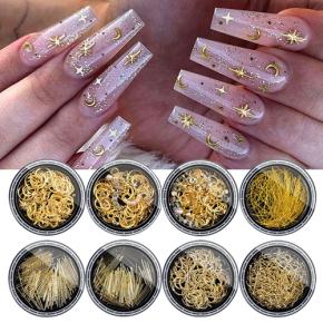Start Moon Metal Rivet 3D Nail Art Decoration TNR34