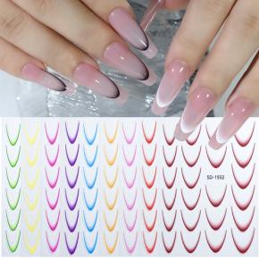 Waterproof French Gradient Self-adhesive Nail Stickers NSK01