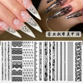 Lace Ribbon Design Nail Sticker NSK10