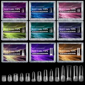 Transparent Semi-Frosted Ultra-Thin Nail Tips TNT61