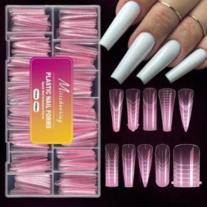 Pink Dual Forms Full Cover Nail Tips Mold NTP06