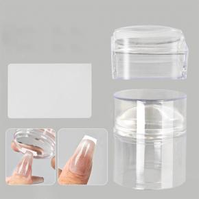  Alcohol Wipeable Clear Silicone Nail Stamper TNS22