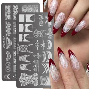 Lace Design Nail Art Templates Stamping Plate XY-LACE