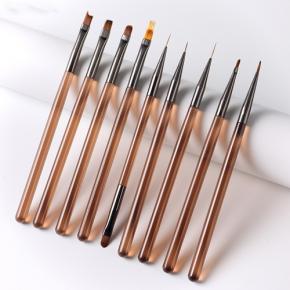 9pcs Durable Acrylic Nail Brushes Set TNB79